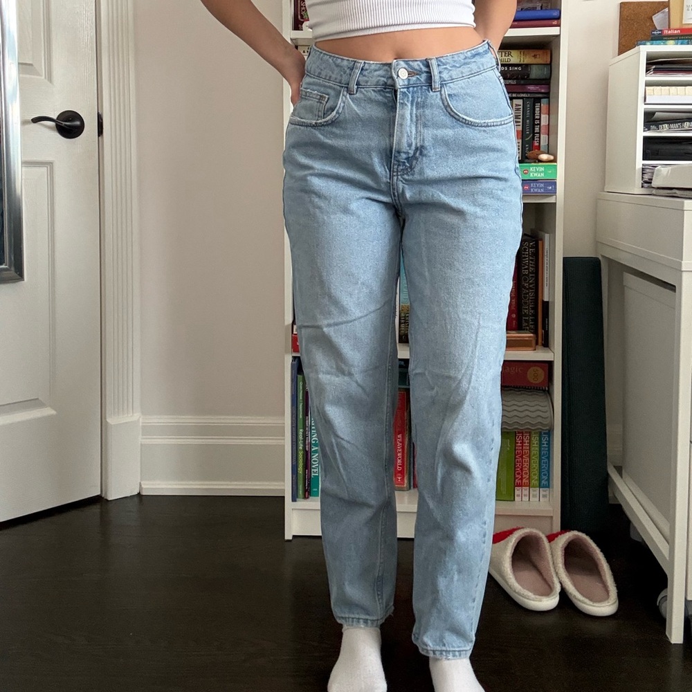 Denim&Co Light Blue Straight Leg Jeans